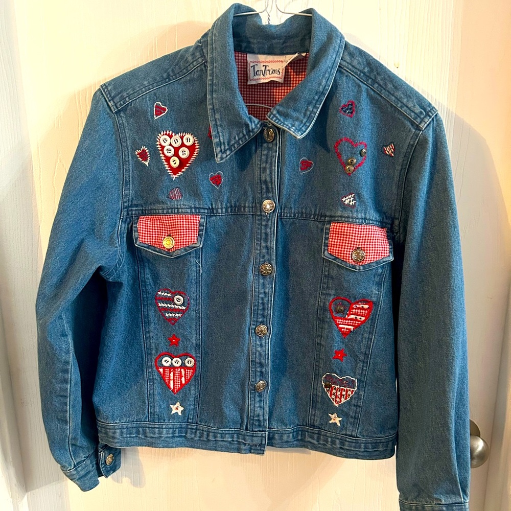 Tantrums Jean Jacket-patriotic real Americana theme-size PXL-